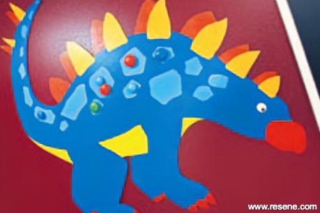 A painted MDF dinosaur 2