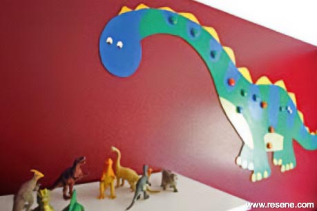 A painted MDF dinosaur 3