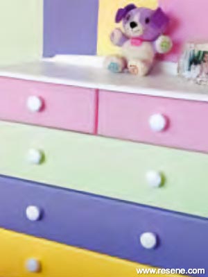 Striped pastel drawers