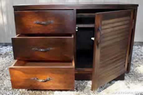 Sert of drawers converted into kids kitchen
