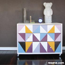 Paint drawers with a funky design