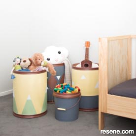 Cool storage barrels for kids toys