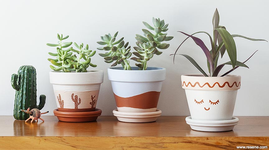 Paint funky ideas on your pots