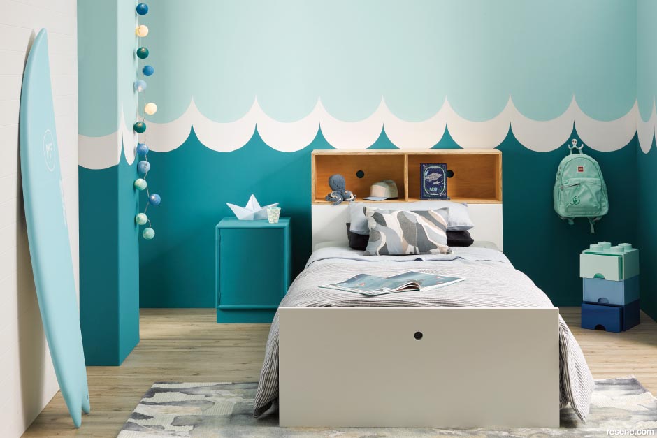 A surf themed kids room