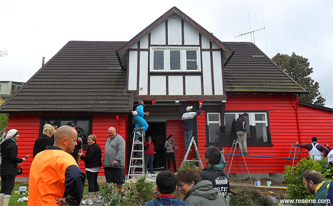 Resene Ultimate Rugby Fan winner's house is painted in Crusader's colours