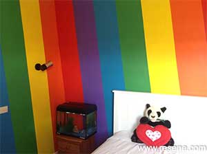 Resene Paints make a stunning rainbow room