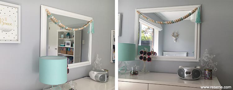 mirror and dressing table