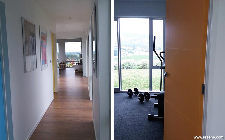 hallway and gym