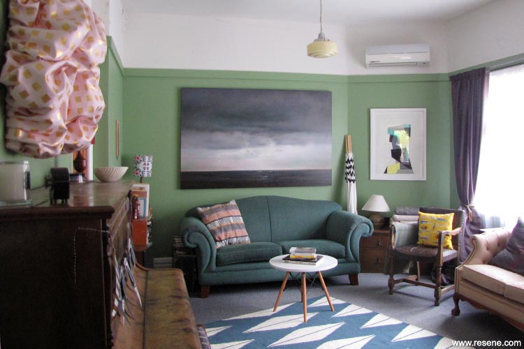 Lounge with artists paintings
