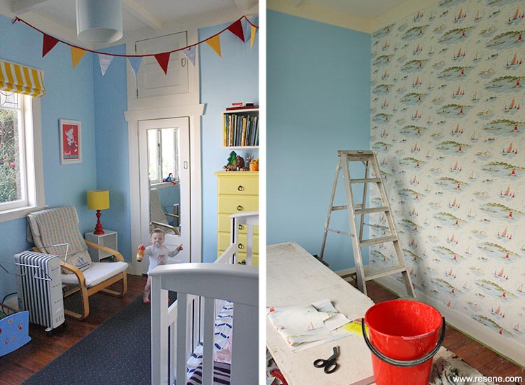 Nursery and wallpapering