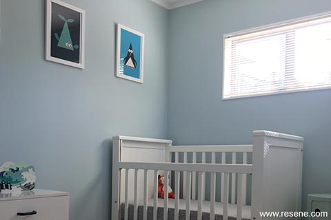 Childrens pale blue bedroom