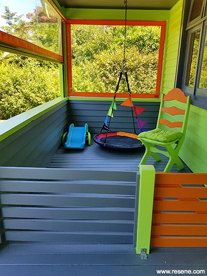 Colourful porch
