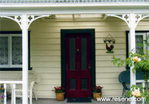 Resene Half Colonial White on house exterior