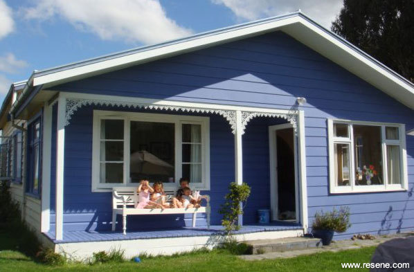 Resene Chetwode Blue on house exterior