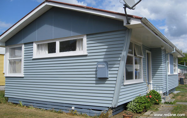 Resene Powder Blue on house exterior
