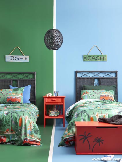 Individuality in this shared boys' room