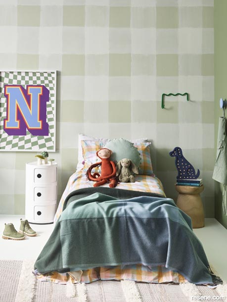 Paint a wall in checks
