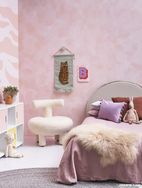 A fun pink child's bedroom