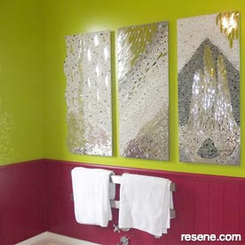 Red and green bathroom