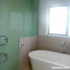 Light green bathroom