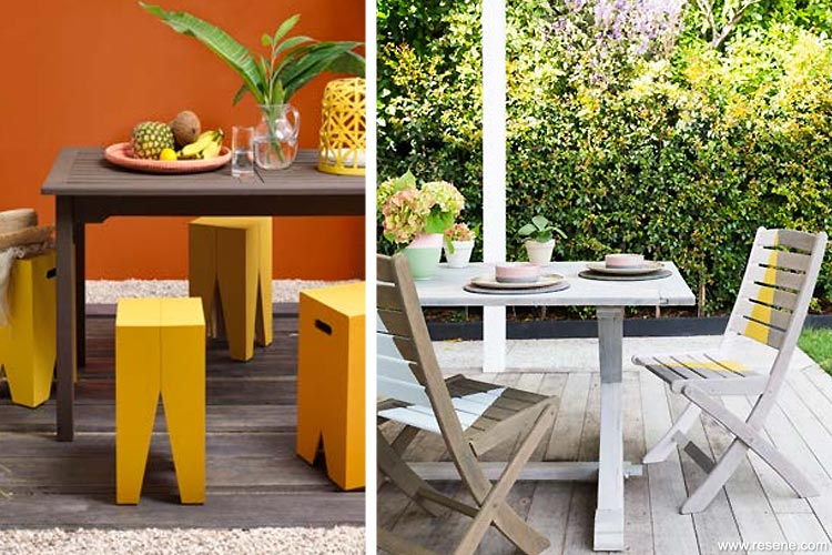 outside dining colour choices