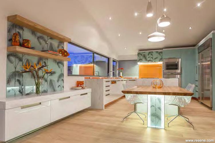 Tropical and realaxed kitchen.