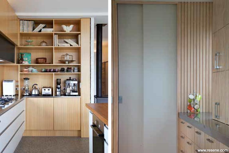 Timber kitchen storage options