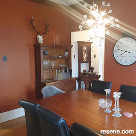 Orange dining room