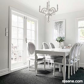 Classic white dining room