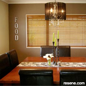 Brown dining room