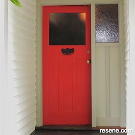 Bold red doorway