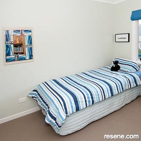 Blue and white boy's room