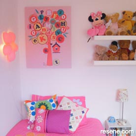 Pale pink girl's room