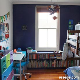 Deep blue kid's room