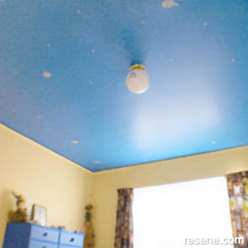 Blue and yellow kids room