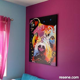 Pink and blue girl's room