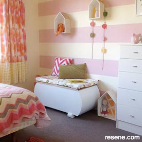 Pink and yellow girl's room
