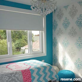 Blue and white kid's room
