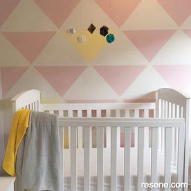 Child's bedroom - painted triangels