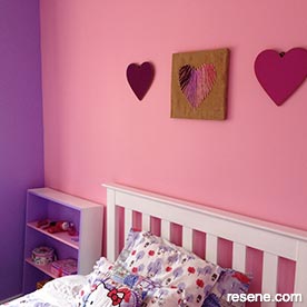 Pink and purple girls room