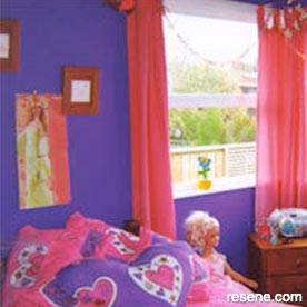 Pink and purple girl's room