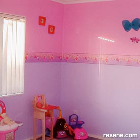 Pink and purple girl's bedroom
