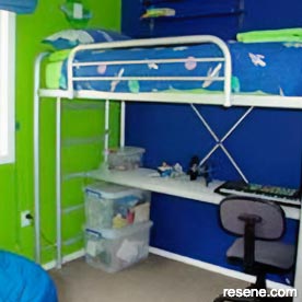 Green and blue boy's room