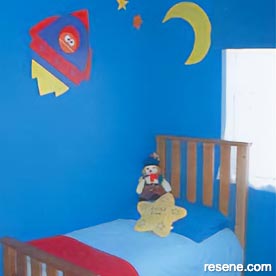 Space themed kid's bedroom