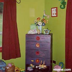 Green child's bedroom