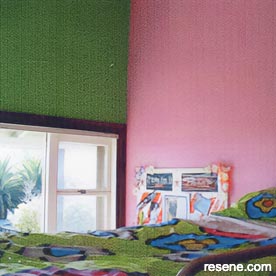 Green and pink kid's room