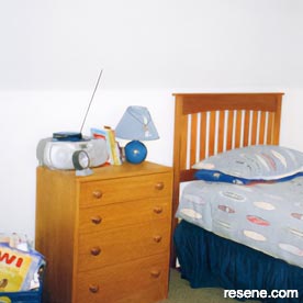 Light blue child's bedroom