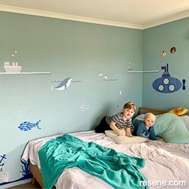 Ocean themed kids bedroom