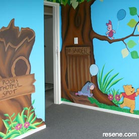Wiinie the Pooh kids bedroom mural