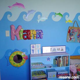 Underwater themed child's bedroom